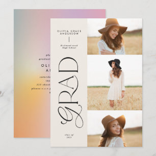 Style moderne aura rose coloré typographie multi p