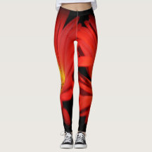 Style moderne et fleuri Rose vert rouge Leggings