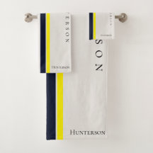 Style Moderne Simple Jaune, Noir & Blanc Coastal