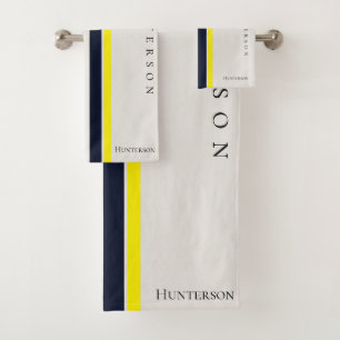 Style Moderne Simple Jaune, Noir & Blanc Coastal
