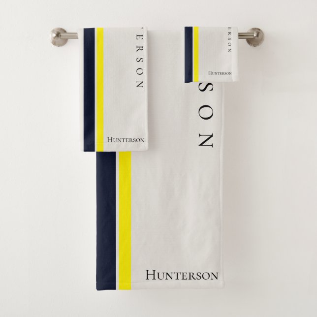Style Moderne Simple Jaune, Noir & Blanc Coastal (En situation)