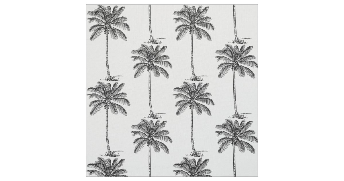 Drawing Smooth Lines With Cocos D : Style motif de palmiers noix coco dessin tissu
