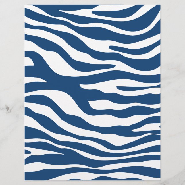 Style Navy Blue Zebra Imprimer Motif (Devant)