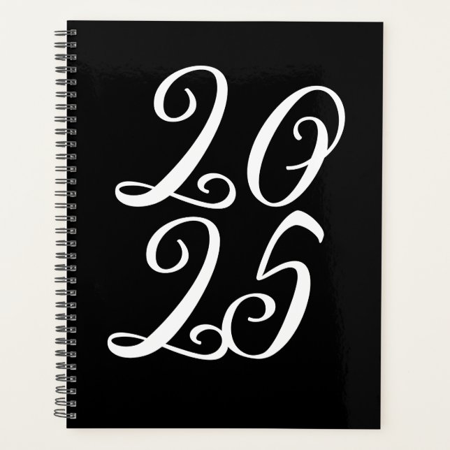 Style noir blanc personnalisé script année typogra (Devant)