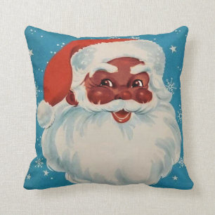 Style NOIR de cru de coussin de Noël du PÈRE NOËL