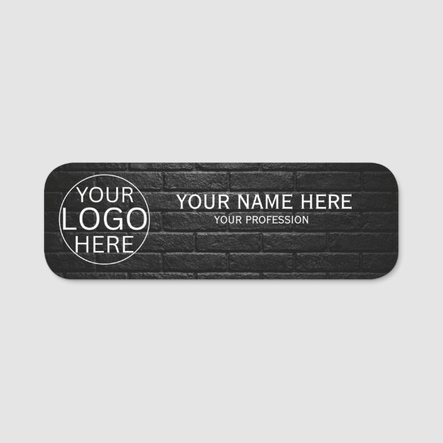 Style Noir Rustique Logo Personnalisé Étiquette Ma (Devant)