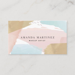Style Pastel Aquarelle & Carte de visite Or