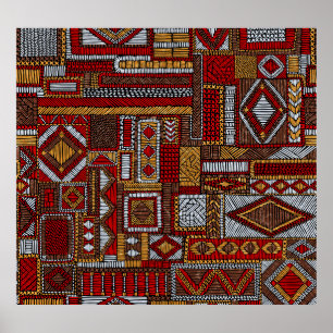 Style Patchwork Impression ethnique brodée