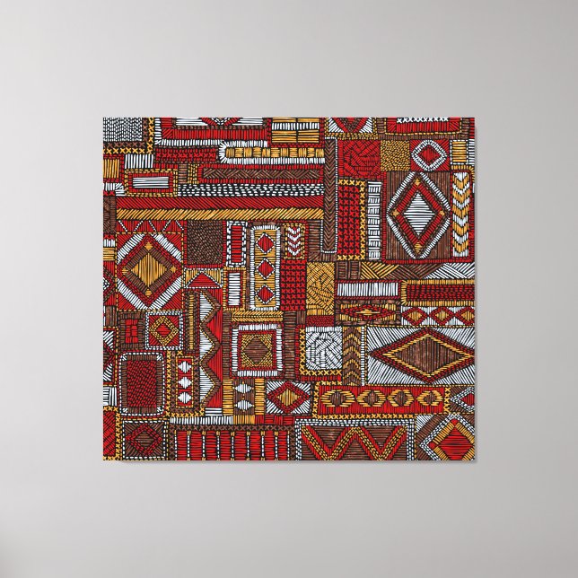Style Patchwork Impression ethnique brodée (Recto)