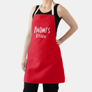 Style personnalisé moderne tablier rouge moderne