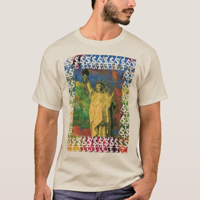 Style Peter Max design Statue of Liberty t-shirts (Devant)