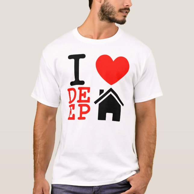 Style pionnier J'aime le t-shirt de musique house  (Devant)