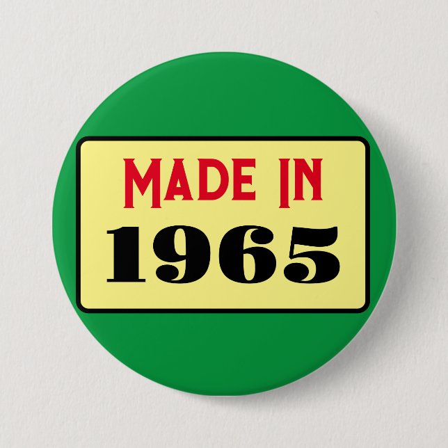 Style rétro 60e anniversaire badge 1965 (Devant)