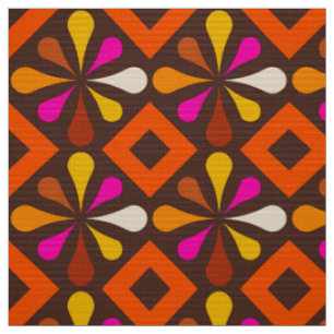 style rétro 60s les années 70 tissu motif