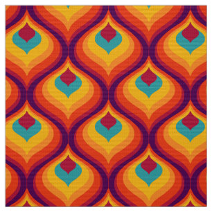 Style rétro les années 70 tissu motif des année