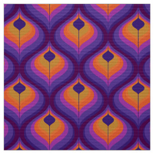 Style rétro les années 70 tissu motif des année