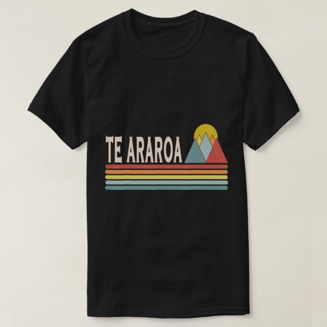 Style rétro Te Araroa plein air T-shirt (Design devant)