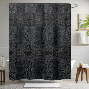 Style rideau de douche noir solide 2