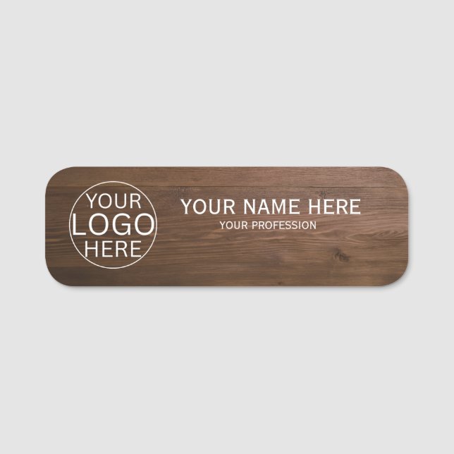 Style Rustique Étiquette Magnétique Employé Logo P (Devant)