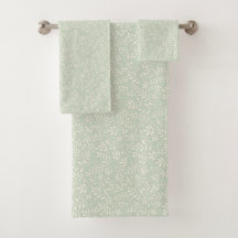Style Sage Vert Boho Aquarelle Motif Floral