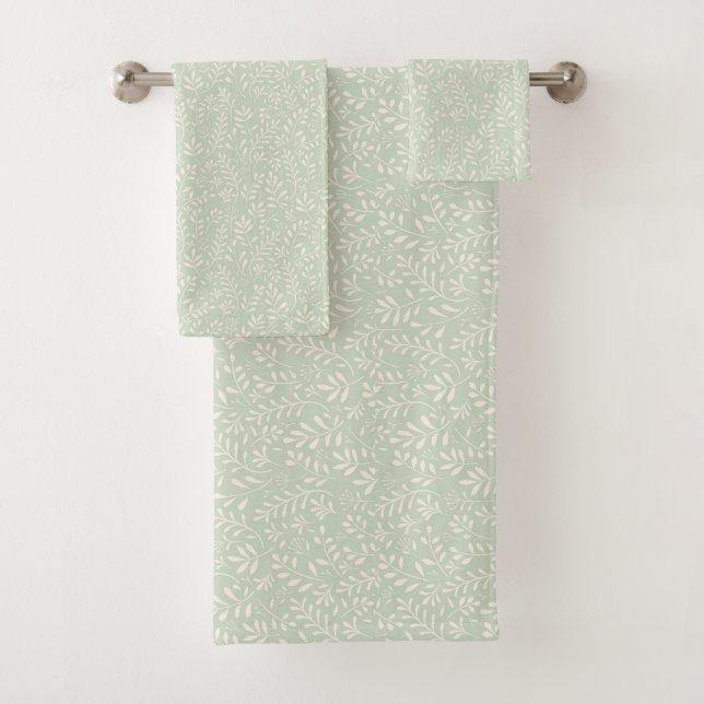 Style Sage Vert Boho Aquarelle Motif Floral (En situation)