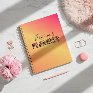 Style Shiny Faux Gold Planner Typographie
