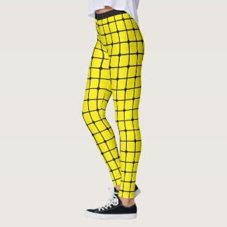 Style soleil : Yellow Net Design Leggings femmes