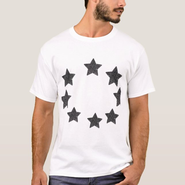 Style Starlight - T-Shirt blanc avec Gras noir St (Devant)