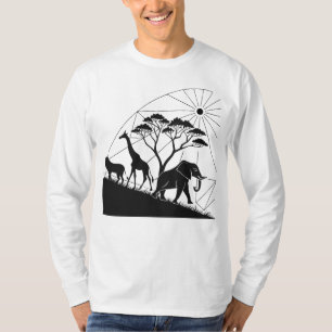 Style T-shirt africain Savanna Silhouette