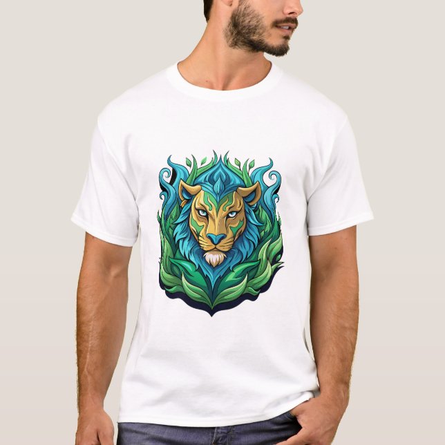 Style T-shirt Art Vector Lion Majestic (Devant)