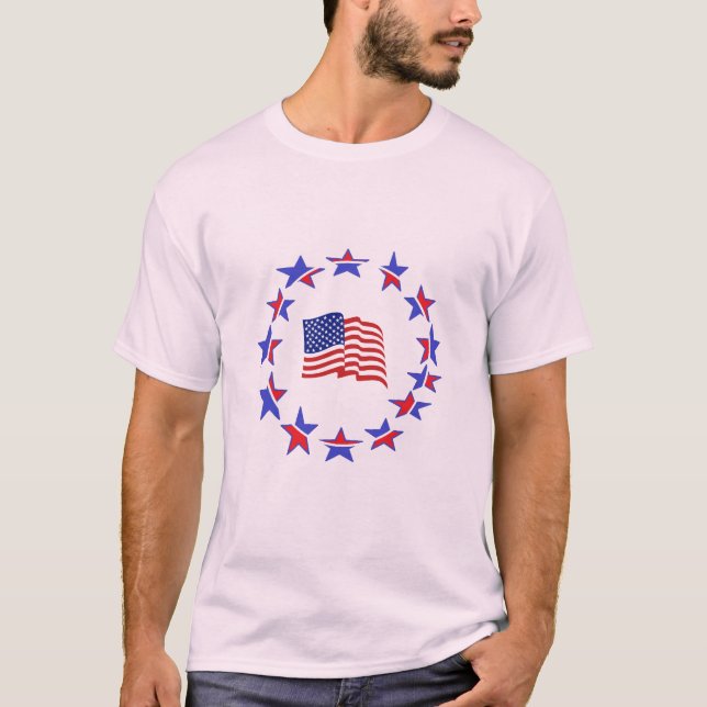 Style : T-shirt de base pour hommes - Drapeau patr (Devant)