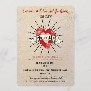 Style tatouage Elopement Faire-part et fête