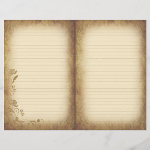 Style victorien - Livre vieilli et papier journal