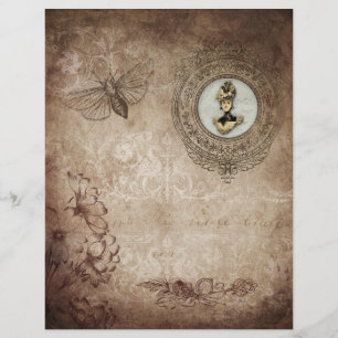 Style victorien - Livre vieilli et papier journal