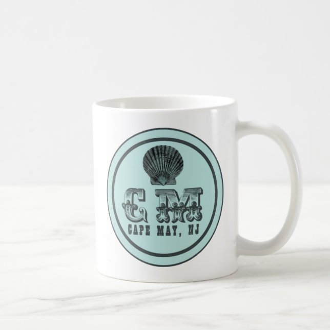 Style vintage Beach Cape May NJ Tag Mug (Droite)