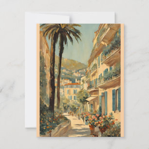 Style vintage Cannes Français Aquarelle