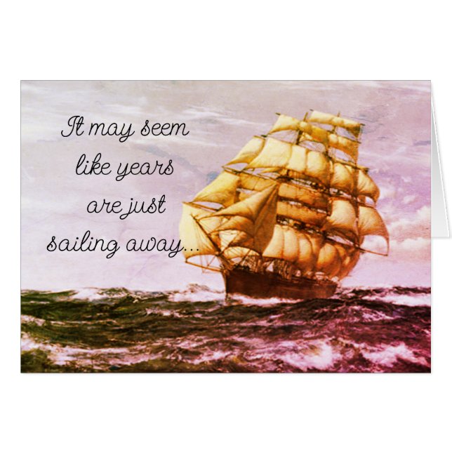 Style vintage Carte d'anniversaire pour papa (Devant horizontal)