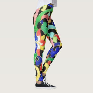 Style vintage Floral et vignes Art Leggings