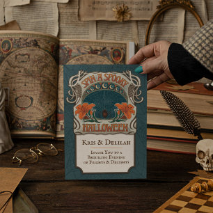 Style vintage Halloween Invitation Dark Whimsy