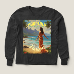 Style vintage Hawaiian Travel Honolulu Mid-Pacific