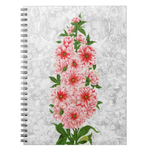 Style vintage Hollyhock Type Flower Journal
