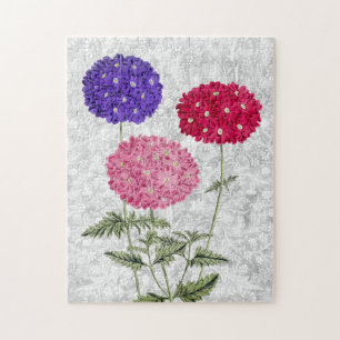 Style vintage Hydrangea Fleurs Puzzle