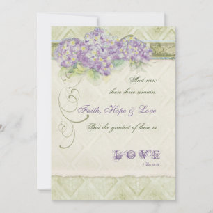 Style vintage Lilac Hydrangea - Faire-part de mari