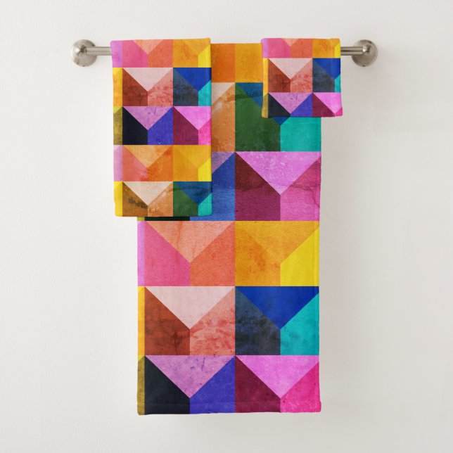 Style vintage, motif géométrique en triangle (En situation)