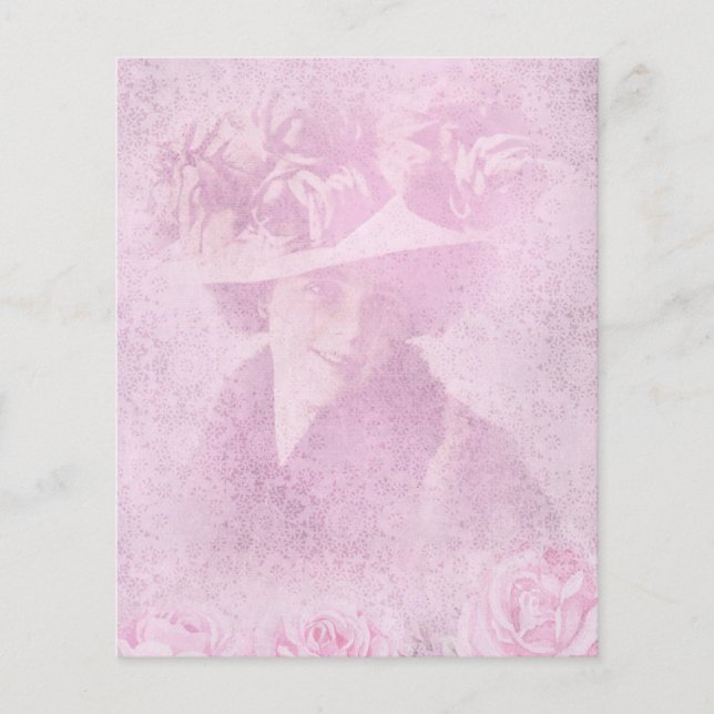 Style vintage rose floral scrapbook Ephemera (Devant)