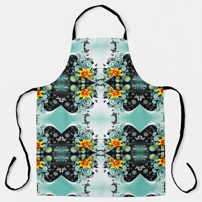 Styles Classiques Fleurs Tout-Sur-Imprimer Tablier (Recto)