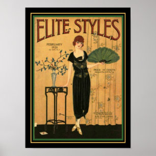 Styles d'élite Art Déco 1920 Couverture 12 x 16