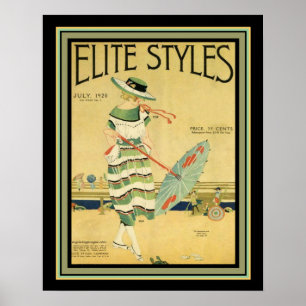 Styles d'élite Art déco 1920 Couverture 16x20