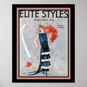 Styles d'élite Art Déco 1924 Couverture 16x20