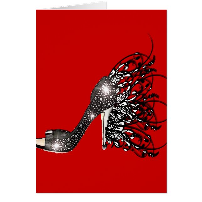 Stylet noir de scintillement sur le rouge (Devant)